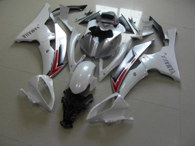08-16 Perl Weiß Silber YZF R6 Motorrad Verkleidung