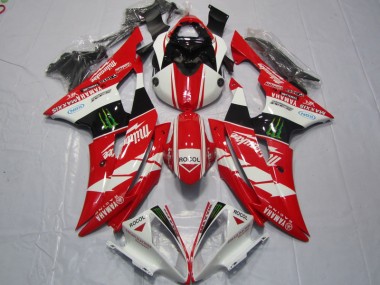 08-16 Rot Weiß Rocol YZF R6 Motorrad Verkleidung