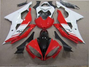 08-16 Rot Weiß Schwarz YZF R6 Motorrad Verkleidung