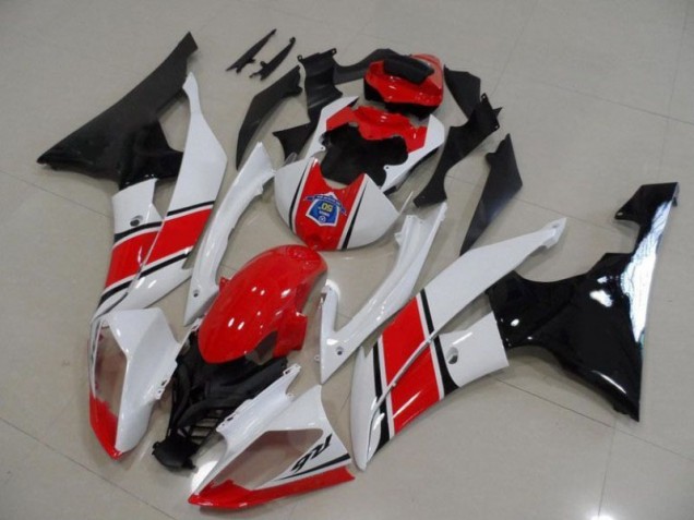 08-16 Rot Weiß Schwarz YZF R6 Motorrad Verkleidungen