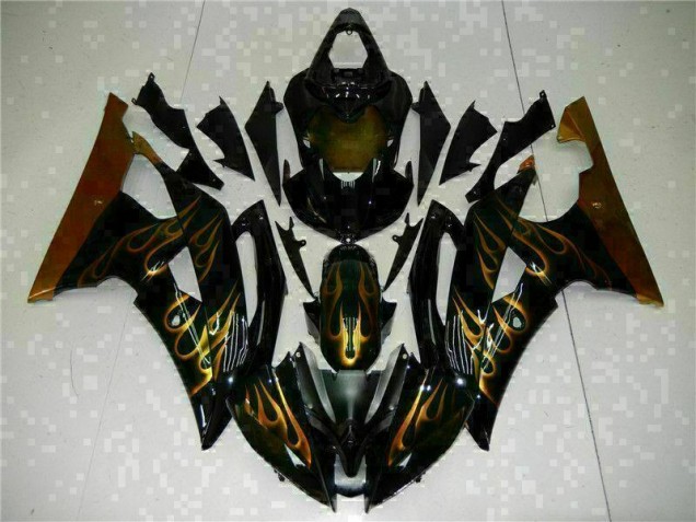 08-16 Schwarz YZF R6 Motorrad Verkleidung & Plastik 08-16 Schwarz YZF R6 Motorrad Verkleidung & Plastik