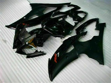 08-16 Schwarz YZF R6 Motorrad Vollverkleidung