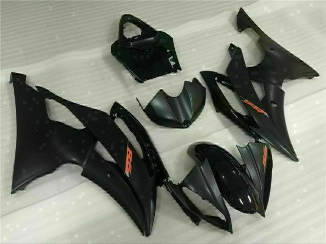 08-16 Schwarz YZF R6 Motorradverkleidung Plastik Kits