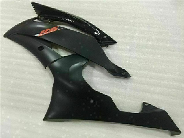 08-16 Schwarz YZF R6 Motorradverkleidung Plastik Kits