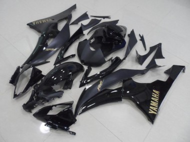 08-16 Schwarz mit goldenem Aufkleber YZF R6 Motorrad Verkleidung