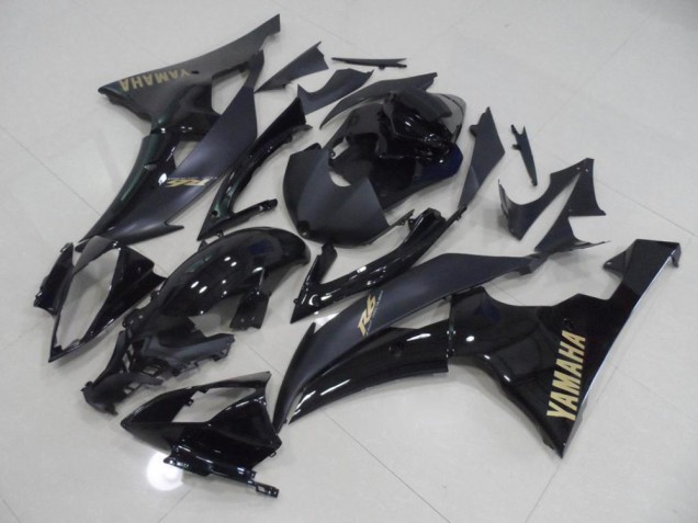 08-16 Schwarz mit goldenem Aufkleber YZF R6 Motorrad Verkleidung 08-16 Schwarz mit goldenem Aufkleber YZF R6 Motorrad Verkleidung