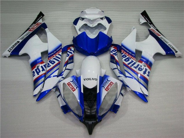 08-16 Weiß Blau Sterilgarda Volvo YZF R6 Motorrad Verkleidung