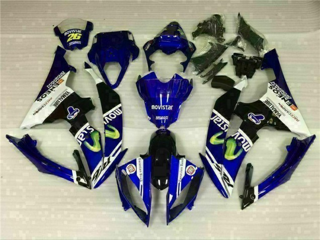 08-16 Weiß Blau YZF R6 Motorrad Verkleidungen