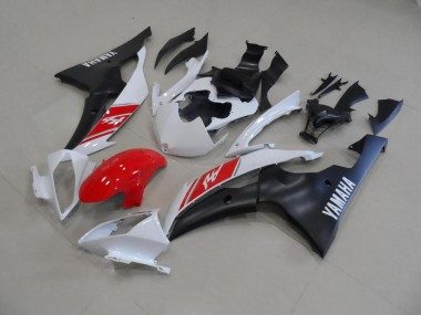 08-16 Weiß Und Matt Schwarz YZF R6 Motorrad Verkleidung