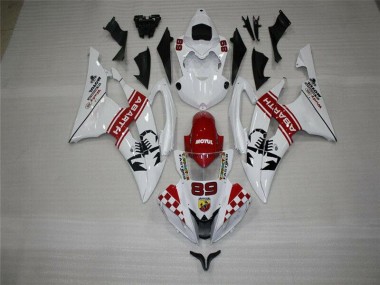 08-16 Weiß YZF R6 Motorrad Verkleidung Komplett Sets