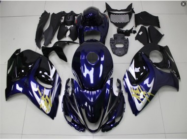 08-19 Blau Gold GSXR 1300 Hayabusa Motorrad Verkleidung
