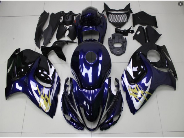 08-19 Blau Gold GSXR 1300 Hayabusa Motorrad Verkleidung