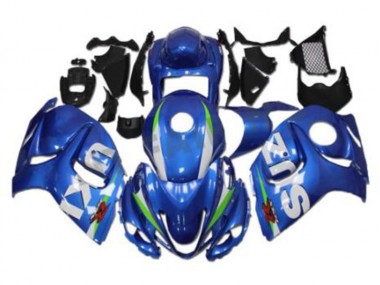 08-19 Blau Weiß GSXR 1300 Hayabusa Motorrad Verkleidungen