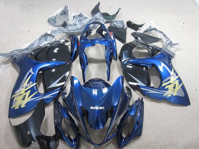 08-19 Blau Weiß Gold Aufkleber GSXR 1300 Hayabusa Motorrad Verkleidung