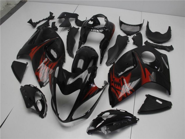 08-19 Schwarz Rot GSXR 1300 Hayabusa Motorrad Verkleidung Komplett Sets