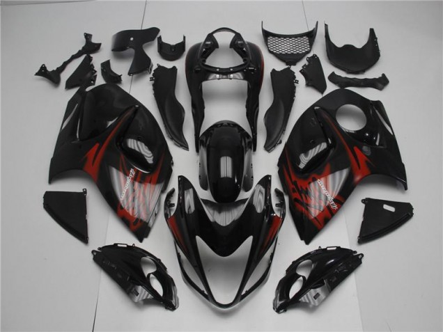 08-19 Schwarz Rot GSXR 1300 Hayabusa Motorrad Verkleidung Komplett Sets