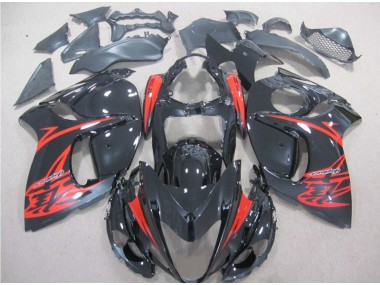08-19 Schwarz Rot GSXR 1300 Hayabusa Motorrad Verkleidung & Plastik