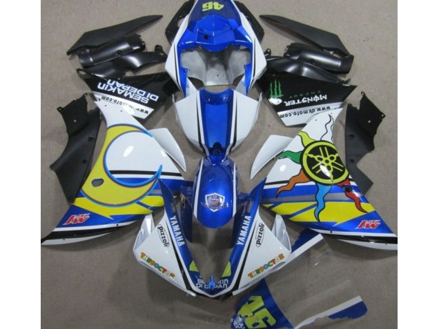 09-11 Blau Weiß Gelb 46 YZF R1 Motorrad Verkleidung 09-11 Blau Weiß Gelb 46 YZF R1 Motorrad Verkleidung