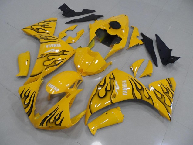 09-11 Gelb Schwarz Flamme YZF R1 Motorrad Verkleidung