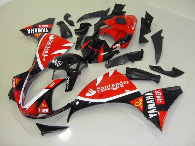 09-11 Rot Schwarz SantUnder YZF R1 Motorrad Verkleidung