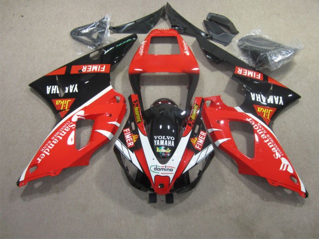 09-11 Rot Schwarz Weiß SantUnder YZF R1 Motorrad Verkleidung