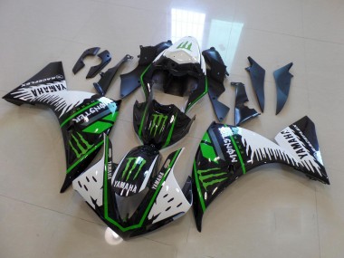 09-11 Weiß Grün Big Monster YZF R1 Motorrad Verkleidung