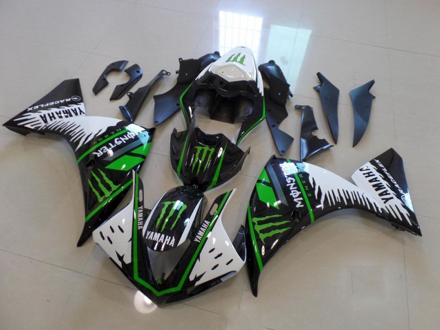 09-11 Weiß Grün Big Monster YZF R1 Motorrad Verkleidung 09-11 Weiß Grün Big Monster YZF R1 Motorrad Verkleidung