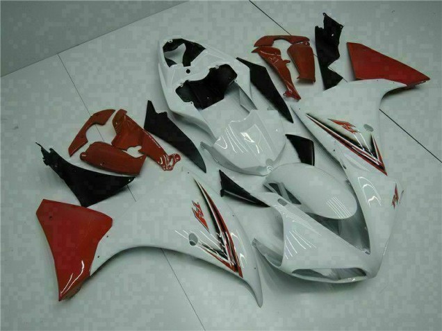 09-11 Weiß Rot YZF R1 Motorrad Verkleidung