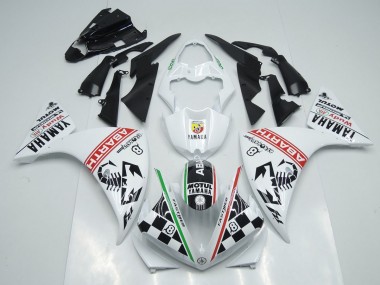 09-11 Weiß Schwarz Abrath YZF R1 Motorrad Verkleidung