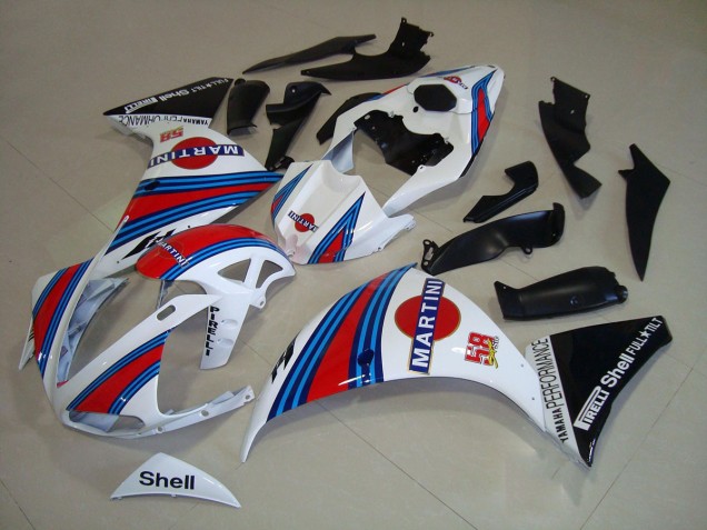 09-11 Weiß Schwarz Martini YZF R1 Motorrad Verkleidung 09-11 Weiß Schwarz Martini YZF R1 Motorrad Verkleidung