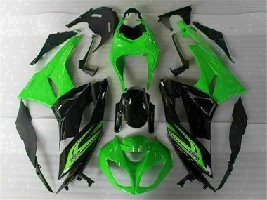 09-12 Grün Schwarz ZX6R Motorrad Verkleidungen