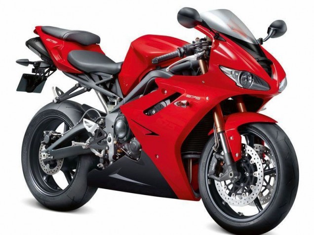09-12 Rot Schwarz Daytona 675 Triple Motorrad Verkleidung