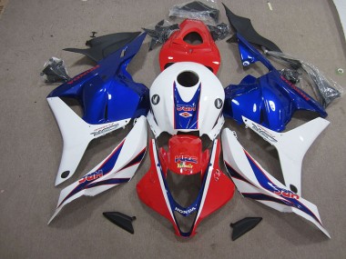 09-12 Rot Weiß Blau HRC CBR600RR Motorrad Verkleidungen