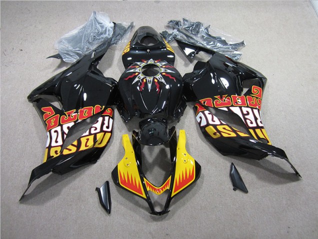 09-12 Schwarz Gelb CBR600RR Motorrad Verkleidungen 09-12 Schwarz Gelb CBR600RR Motorrad Verkleidungen