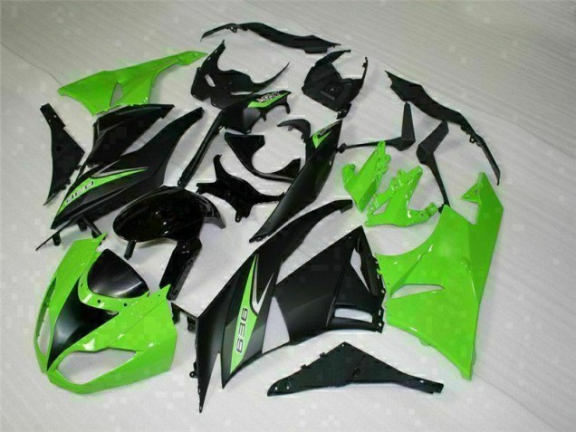 09-12 Schwarz Grün 636 ZX6R Motorrad Verkleidung