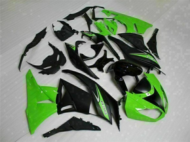 09-12 Schwarz Grün 636 ZX6R Motorrad Verkleidung