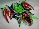 09-12 Schwarz Rot Grün Motocard ZX6R Motorrad Verkleidung