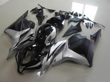 09-12 Schwarz Silber CBR600RR Motorrad Verkleidung