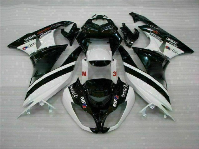 09-12 Schwarz Weiß 3M Touch4 ZX6R Motorrad Verkleidung