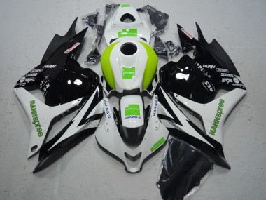 09-12 Schwarz Weiß Grün Hannspree CBR600RR Motorrad Verkleidung