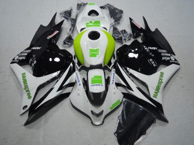 09-12 Schwarz Weiß Grün Hannspree CBR600RR Motorrad Verkleidungen