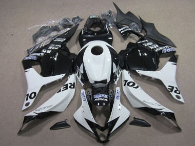 09-12 Schwarz Weiß Repsol CBR600RR Motorrad Verkleidung