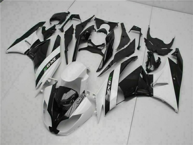 09-12 Schwarz Weiß ZX6R Motorrad Verkleidung 09-12 Schwarz Weiß ZX6R Motorrad Verkleidung