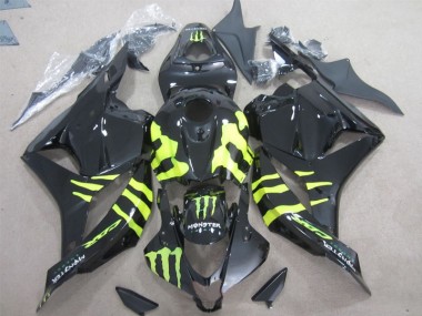 09-12 Schwarz grünes Monster CBR600RR Motorrad Verkleidung