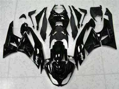 09-12 Schwarz weißer Ninja ZX6R Motorrad Verkleidung
