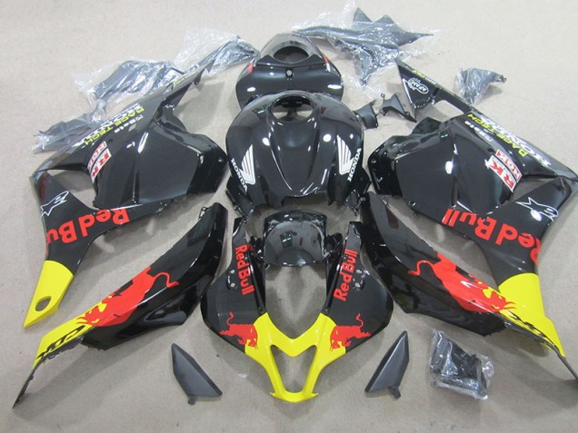 09-12 Schwarzer Rot Bull CBR600RR Motorrad Verkleidungen