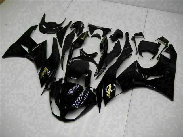 09-12 Schwarzgold Ninja ZX6R Motorrad Verkleidung 09-12 Schwarzgold Ninja ZX6R Motorrad Verkleidung