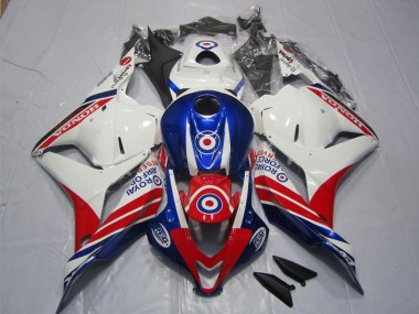 09-12 Weiß Blau Rot CBR600RR Motorrad Verkleidung