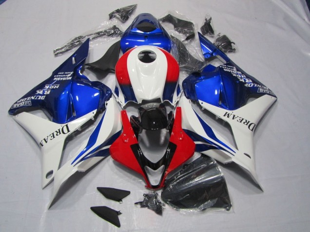 09-12 Weiß Blau Rot DREAM CBR600RR Motorrad Verkleidung 09-12 Weiß Blau Rot DREAM CBR600RR Motorrad Verkleidung