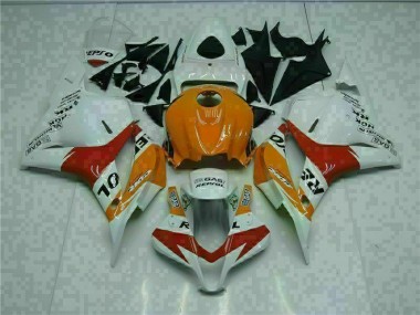 09-12 Weiß Orange Repsol CBR600RR Motorrad Verkleidung